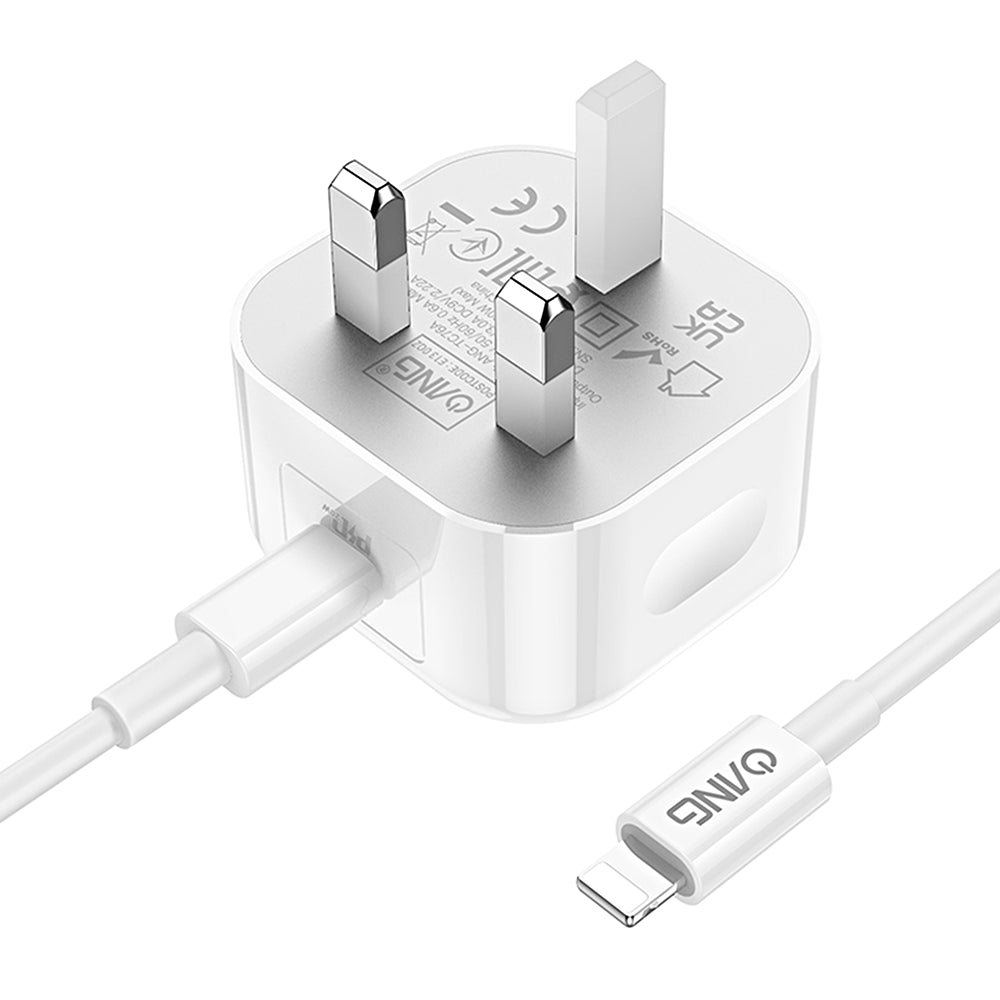 ýýýýýýANG TC76A Founder Single USB-C Port with Type-C to Lightning Cable PD 20W Charger, Compact and Efficient Charging Solution for Apple Devices.ýýýýýý